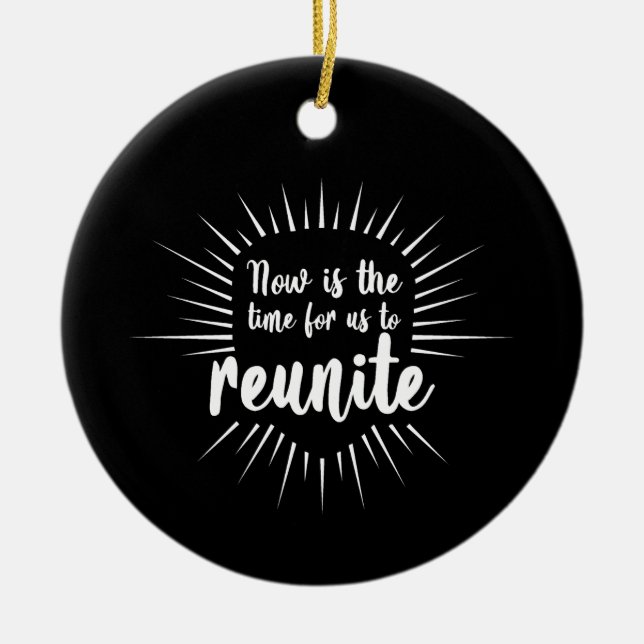 Nu är det dags för prydnad julgransprydnad keramik (Framsidan)