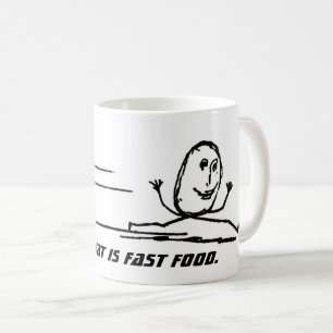 Nu är det snabbmat. kaffemugg
