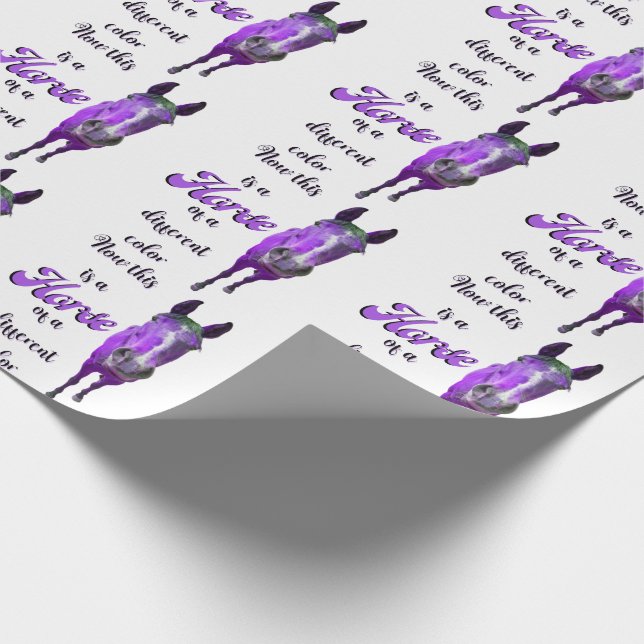 Nu är detta en häst av en annan Lila vid Färg Presentpapper (Hörn)
