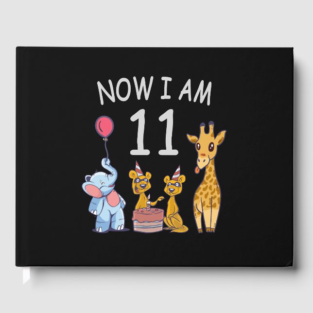 Nu är jag 11 år gammal 11:e födelsedag på Zoo Gästböcker (Framsida)