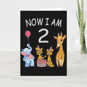 Nu är jag 2 år gammal 2-års födelsedag på Zoo Kort