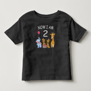 Nu är jag 2 år gammal 2-årsdag på Zoo T Shirt