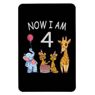 Nu är jag 4 år gammal 4-årsdag på Zoo Magnet