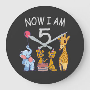 Nu är jag 5 år gammal 5-årsdag på Zoo Stor Klocka