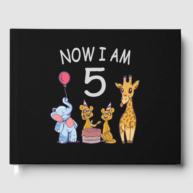 Nu är jag 5 år gammal 5:e födelsedagen vid Zoo Gästböcker (Framsida)