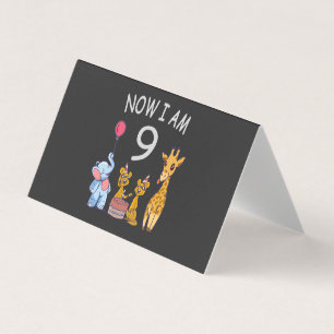 Nu är jag 9 år gammal 9:e födelsedagen vid Zoo Kort