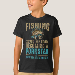 Nu är jag bara ett smutsigt fiskhumor-citat t shirt