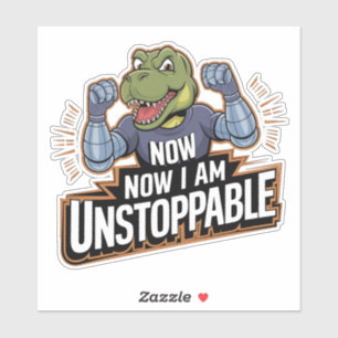Nu är jag omöjlig att stoppa.. TRex Dino Dinosaur Klistermärken