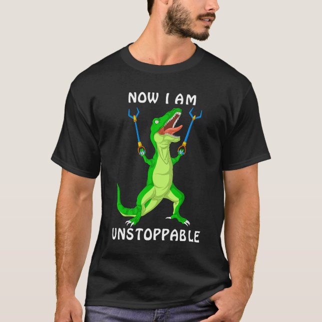 Nu är jag ostoppbar dinosaur T-Shirt (Framsida)