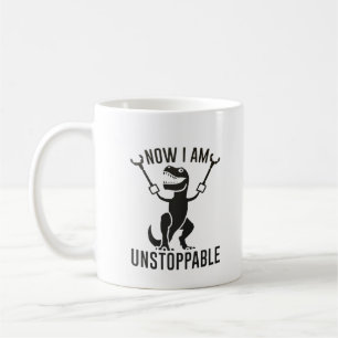 Nu är jag ostoppbar, T rex Arm Mugg, Trex-gåvor Kaffemugg