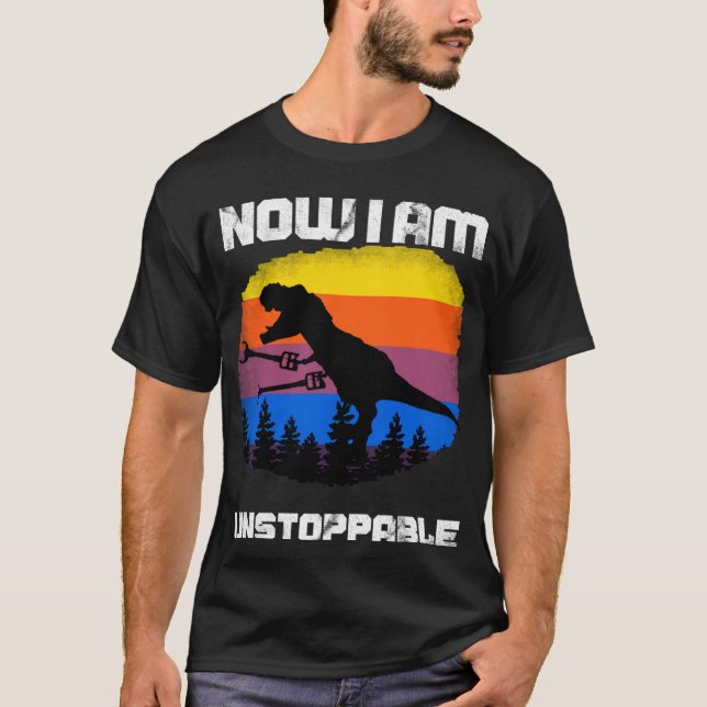 Nu är jag ostoppbar Tyrannosaurus rex Dinosaur Ju T Shirt (Framsida)