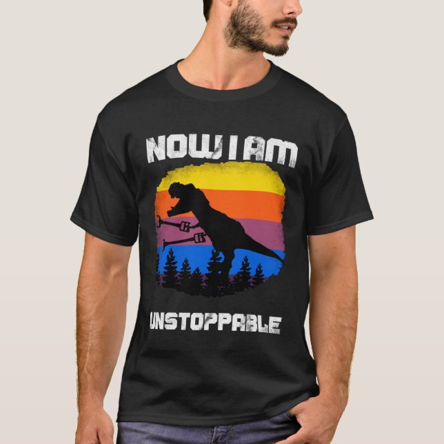 Nu är jag ostoppbar Tyrannosaurus rex Dinosaur Ju T Shirt (Framsida)