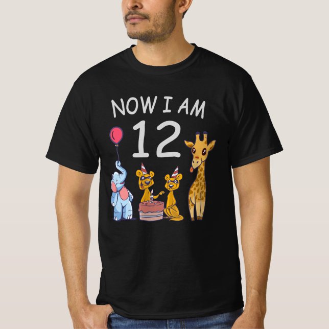 Nu är jag tolv år gammal 12:e på djurparken t shirt (Framsida)