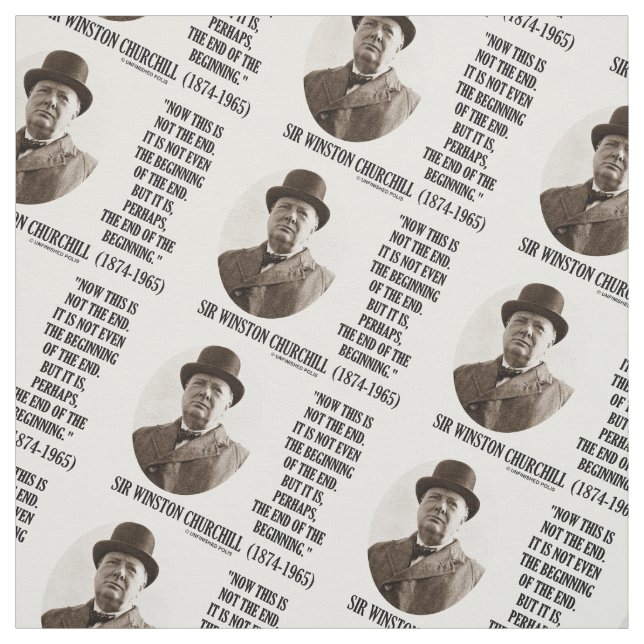 Nu detta inte avslutabörjan Winston Churchill Tyg (Provkarta)