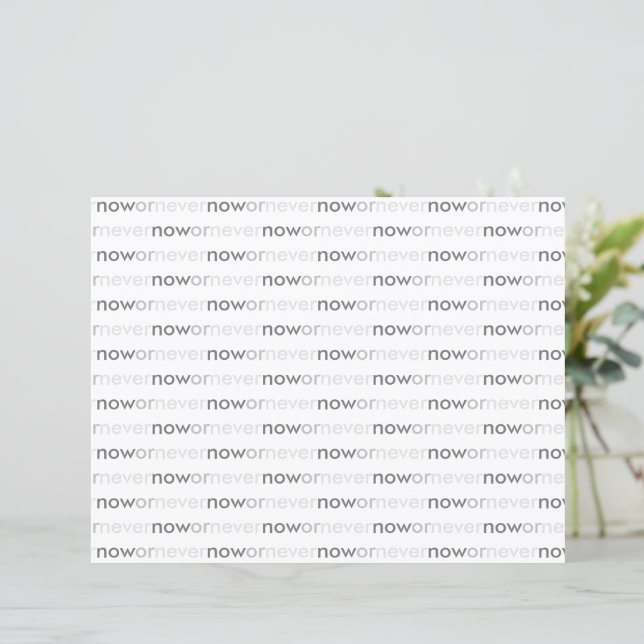 Nu eller Aldrig Försvinnande Citat för De som Dröj (Stående Fram)