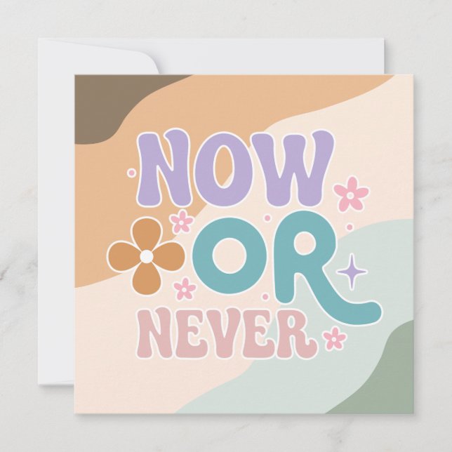 Nu eller aldrig | Instruktionstokort (Framsida)