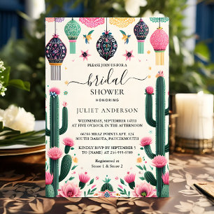 Nu Fiesta Cactus Travel Mexiicans Möhippa Inbjudningar