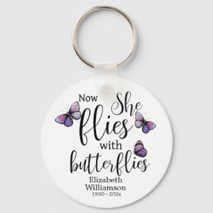 Nu flyger hon med Butterflies Memorial Nyckelring