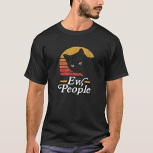 Nu, folk! Funny Cat Vintage 80 Stil Sol I T Shirt