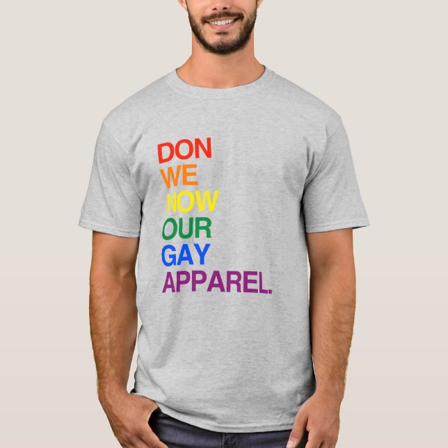 NU GÖR VI VÅRT GAY-APPARATER T SHIRT (Framsida)