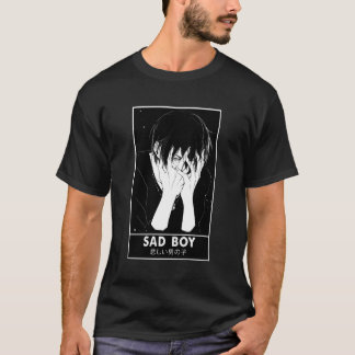 Nu Goth Ledsen Boy Anime Shirt Senpai Ahegao T