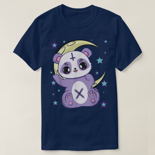 Nu Goth Panda Yami Kawaii Bear Unge Cute Creepy An T Shirt (Design framsida)