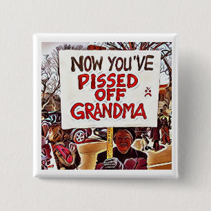 Nu har du skitförbannad mormor knapp
