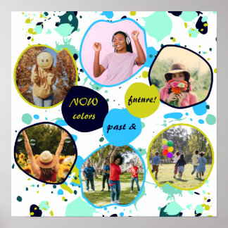 Nu har Färg varit och framtiden! Gröntens färgplat Poster