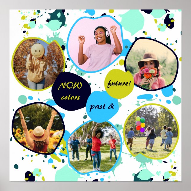 Nu har Färg varit och framtiden! Gröntens färgplat Poster (Framsidan)