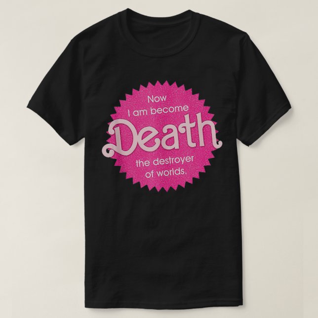Nu har jag blivit död, världarnas förgörare t shirt (Design framsida)