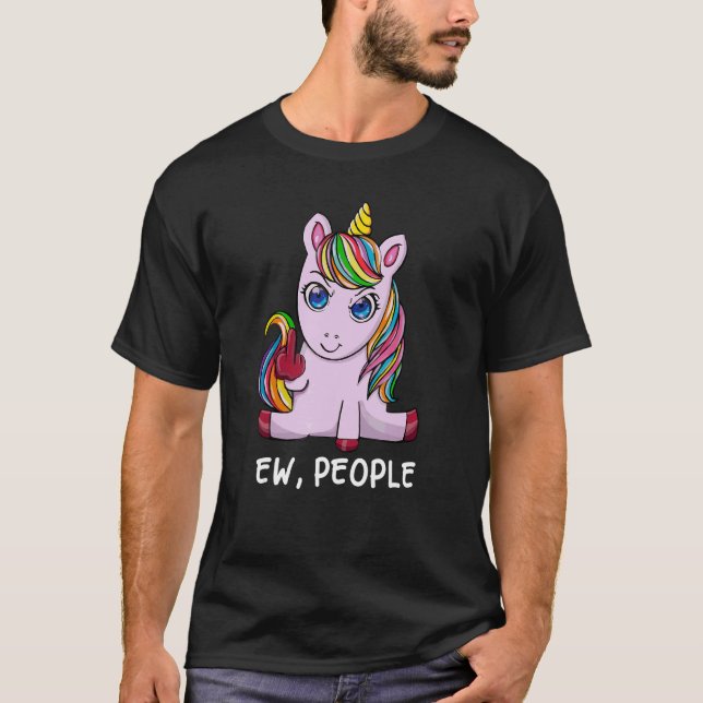 Nu hatar jag människor som är antisociala, unga mä t shirt (Framsida)