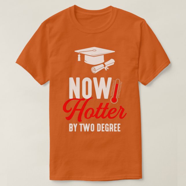 Nu hetare två grader studenten 1 t shirt (Design framsida)