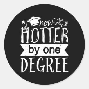 Nu hettas en Studenten-dag med en grad Runt Klistermärke