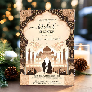 Nu Hindi Henna Mehndi Indian Stil Möhippa Inbjudningar