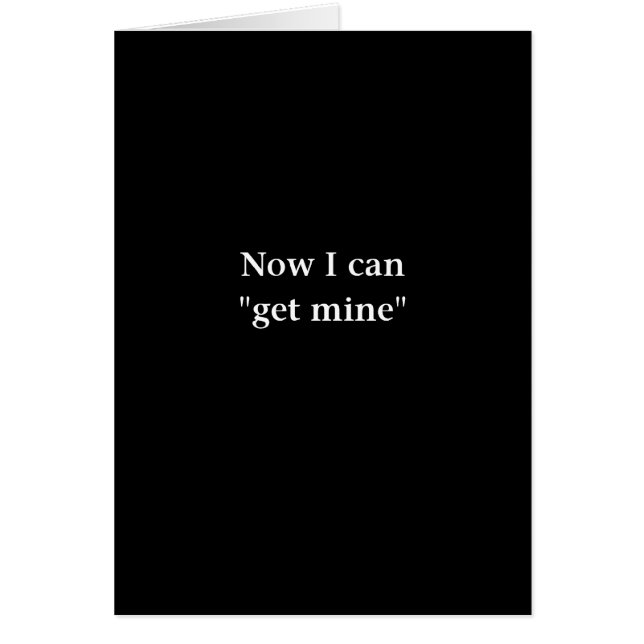 Nu kan jag få bryter hälsningskort (Framsidan)