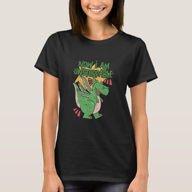 Nu kan jag inte stoppa Rex Dinos Vild Animal T Shirt (Framsida)