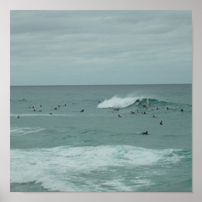 NU KOMMER DEN Surfingaffisch Poster (Framsidan)