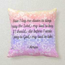 Nu ljög jag mig ner i bönen. kudde