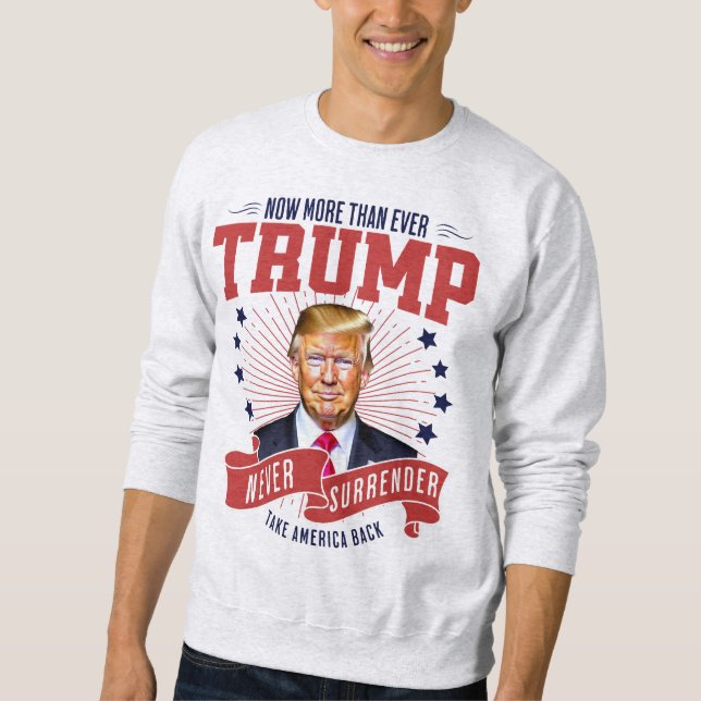 Nu mer än någonsin för Amerika tillbaka Lång Ärmad Tröja (Framsida)