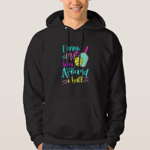 Nu min väg runt en pickleball hoodie