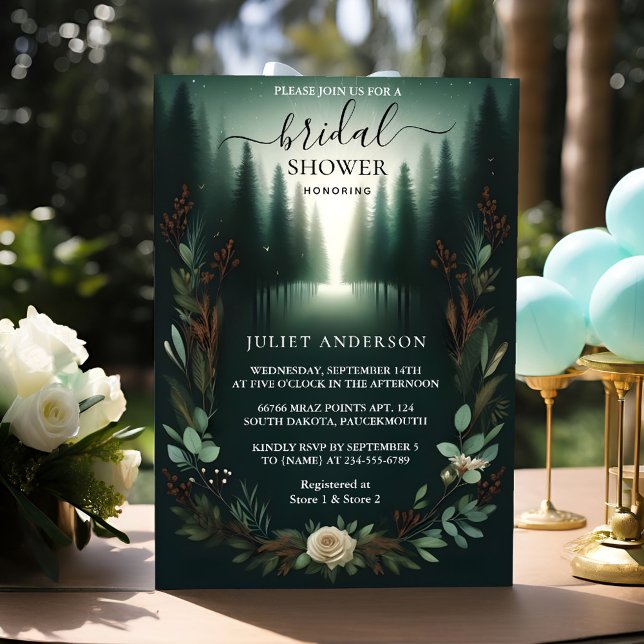 Nu Mörk grönt Möhippa för naturparken Garden Plant Inbjudningar (Skapare uppladdad)