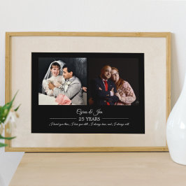 Nu och då Fotos Silvertext Jubileumsfoto  Poster