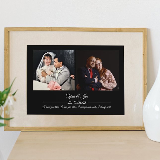 Nu och då Fotos Silvertext Jubileumsfoto  Poster (Skapare uppladdad)