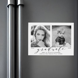 Nu och sedan 2 Photo Studenten Magnetisk Inbjudningskort