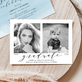 Nu och sedan Blue 2 Photo Studentfest Inbjudningar