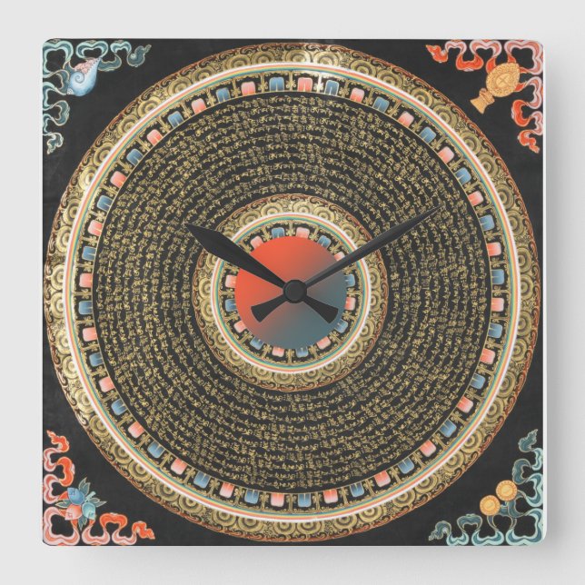 Nu O'Clock II Fyrkantig Klocka (Framsida)