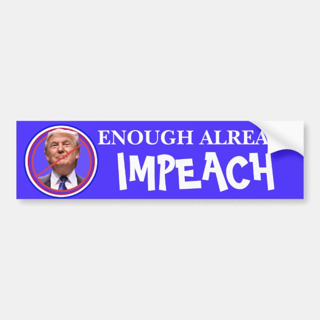 Nu räcker det, Impeach! Antitrumpumlare Bildekal (Framsidan)