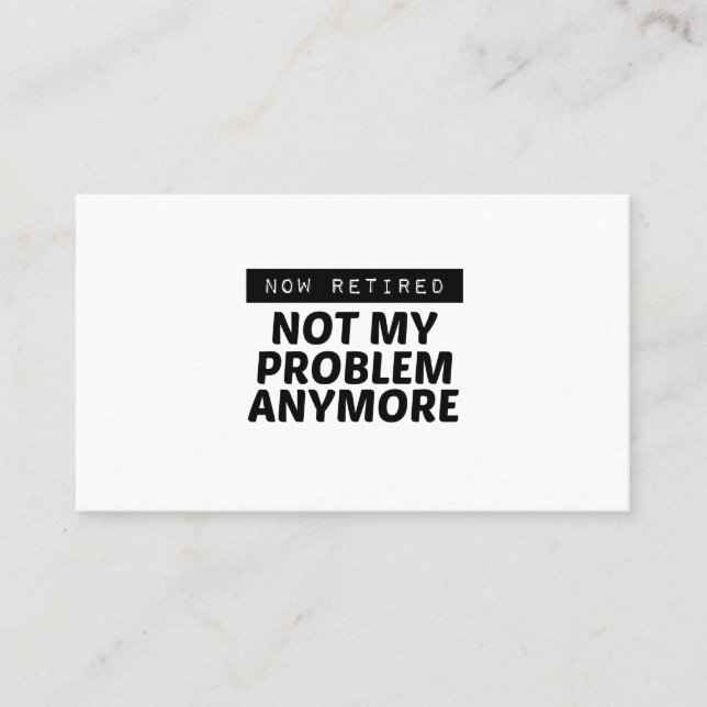 NU RETIRED VISITKORT (Framsida)