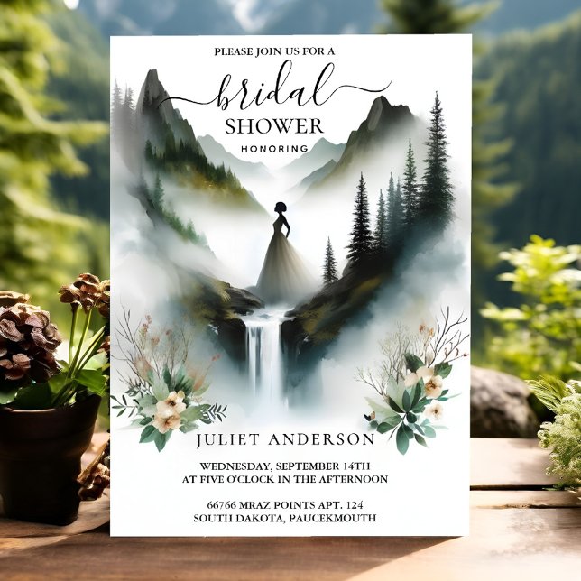 Nu River Rain Cloud Smoky Mountain Möhippa Inbjudningar (Skapare uppladdad)