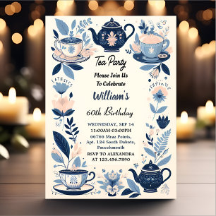 Nu Royalets Chic Vuxen Fairy Tea Party 60:e födels Inbjudningar